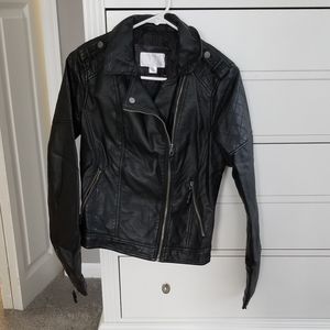 Black leather jacket